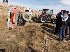 Tokat’ta devrilen traktörün sürücüsü hayatını kaybetti