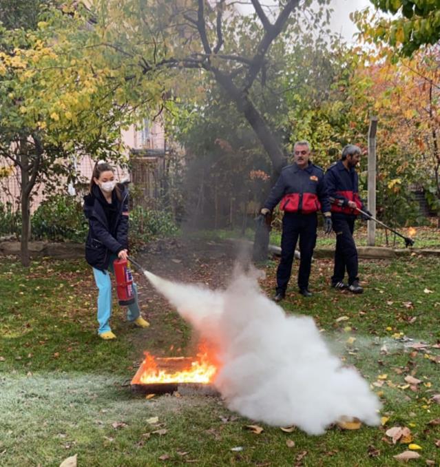 Zile’de kurumlarda yangın tatbikatı düzenlendi