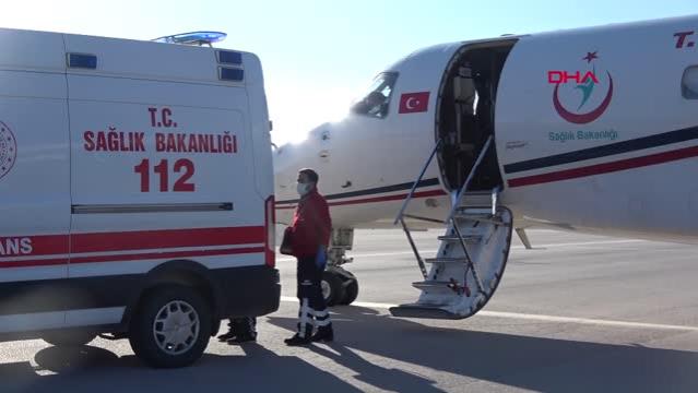 Ambulans uçak, kalp yetmezliği olan 1 haftalık bebek için havalandı