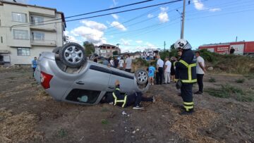 Tokat’ta Kontrolden Çıkan Araç Tarlaya Uçtu: 1 Yaralı