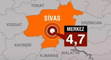 Sivas’ta 4.7 büyüklüğündeki deprem kamerada